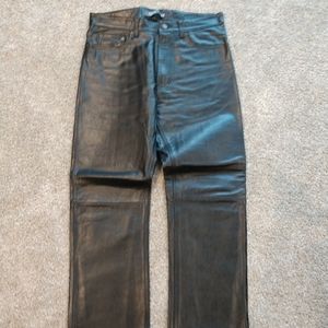 Men's boot cut leather pants